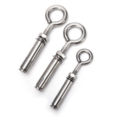 ROUND Head Style INCH Stainless Steel M6 M8 M10 Heavy Duty Wall Ceiling Concrete Anchor Eyebolt Expansion Shoulder Eye Bolt Screw with Nut