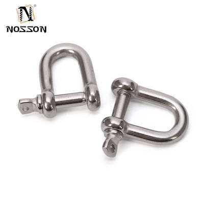 Surface High Polished 8mm Heavy Duty Straight DIN82101 D Shackle With Coller Pin for Lifting Marine Hardware