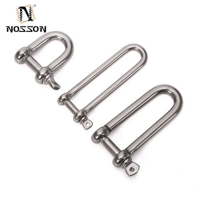 Surface High Polished 8mm Heavy Duty Straight DIN82101 D Shackle With Coller Pin for Lifting Marine Hardware