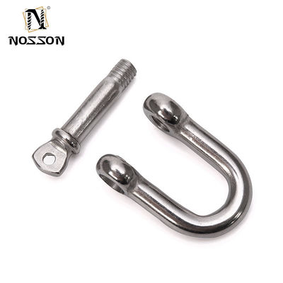 Precision Casting Technology SS304 SS316 D Shackle Long Dee Shackle High Polished Stainless Steel Shackle Captive Screw Pin