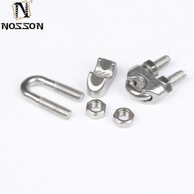 DIN Standard Stainless Steel Cable Management Wire Rope Clip for 12mm Cable Protection in Heavy-Duty Applications