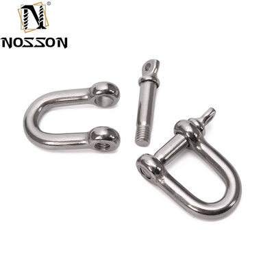 Precision Casting Technology 304 316 Stainless Steel Bolt Type Chain Shackle D Shackle for 8mm Size