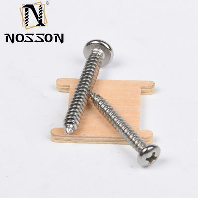 Long-lasting M4 ROUND Head Self-tapping Screw 304 INCH Measurement System Chrome Plated