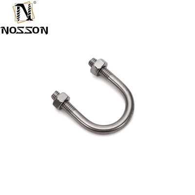 SS304 316 Pipe Clamp Square Bending Nut Washer for Truck Boat U Bolts M6 M8 M10 DIN3570 All Sizes Plain Stainless Steel Length 32mm