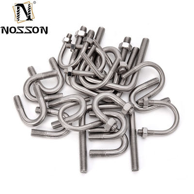 SS304 316 Pipe Clamp Square Bending Nut Washer for Truck Boat U Bolts M6 M8 M10 DIN3570 All Sizes Plain Stainless Steel Length 32mm