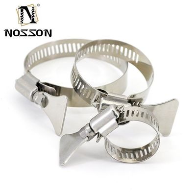 Instock Stainless Steel Butterfly Handle Hose Clamp for Pipe Clamps Type and Customized Support Metric Measurement System
