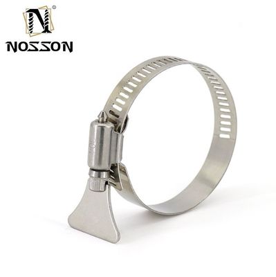 Instock Stainless Steel Butterfly Handle Hose Clamp for Pipe Clamps Type and Customized Support Metric Measurement System