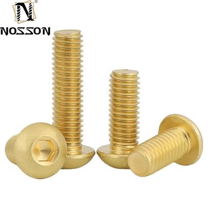 ISO Certified M4 M5 M6 M8 Stainless Steel Button Head Hex Drive Screws for Industrial Machinery Manufacturing Line