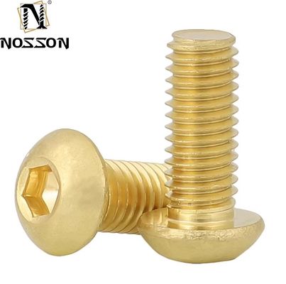 ISO Certified M4 M5 M6 M8 Stainless Steel Button Head Hex Drive Screws for Industrial Machinery Manufacturing Line