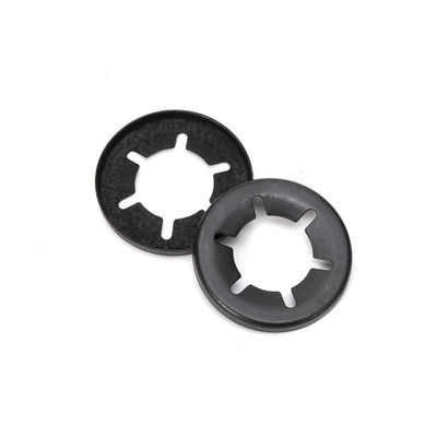 Plain Finish M3-M6 Stainless Steel/Spring Steel Black Inner Star Lock Clips Washer Plum Clamp Retaining Starlock Washer for Shaft
