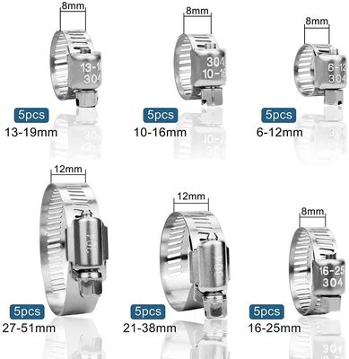 Metric Measurement System Customized Support German Stainless Steel Hose Clamp and Throat Clamp for Heavy Industry Automatic