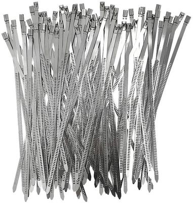 304 Stainless Steel Cable Ties Wrap Coated Self Locking Metal Zip Ties 9.8inch for Advanced and Customized Solutions
