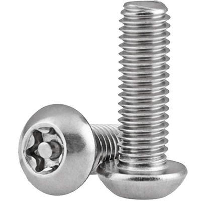DIN Standard 304 Stainless Steel Torx Round Pan Head With Pin Anti Theft Security Screws Six Lobe Button Head Tamper Proof Bolts