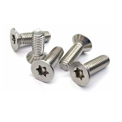 DIN Standard 304 Stainless Steel Torx Round Pan Head With Pin Anti Theft Security Screws Six Lobe Button Head Tamper Proof Bolts