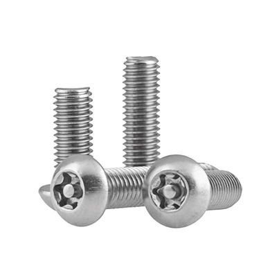DIN Standard 304 Stainless Steel Torx Round Pan Head With Pin Anti Theft Security Screws Six Lobe Button Head Tamper Proof Bolts