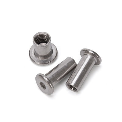 Enhanced Wear Resistance Furniture Connector Insert with Zinc Plated Flat Head Hex Socket Sleeve Nut and DIN Standard
