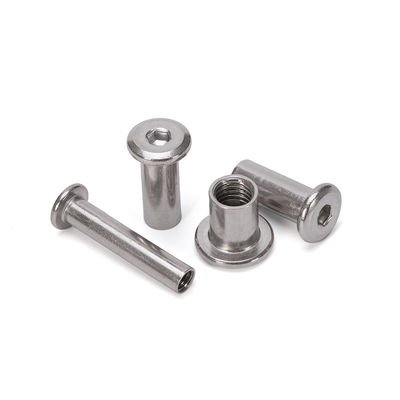Enhanced Wear Resistance Furniture Connector Insert with Zinc Plated Flat Head Hex Socket Sleeve Nut and DIN Standard
