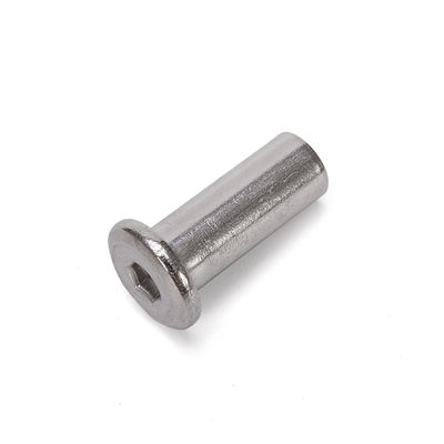 Enhanced Wear Resistance Furniture Connector Insert with Zinc Plated Flat Head Hex Socket Sleeve Nut and DIN Standard