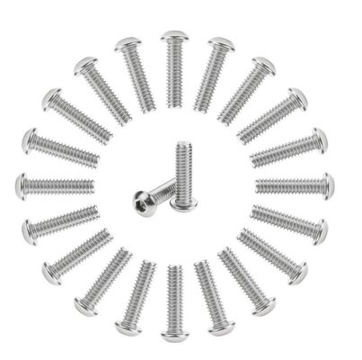 Metric Measurement System 1/4-20 x 1 Inch Stainless Steel Pan Head Socket Cap Bolts Screws 18-8 304 Grade Allen Hex Drive