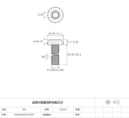 Metric Measurement System 1/4-20 x 1 Inch Stainless Steel Pan Head Socket Cap Bolts Screws 18-8 304 Grade Allen Hex Drive