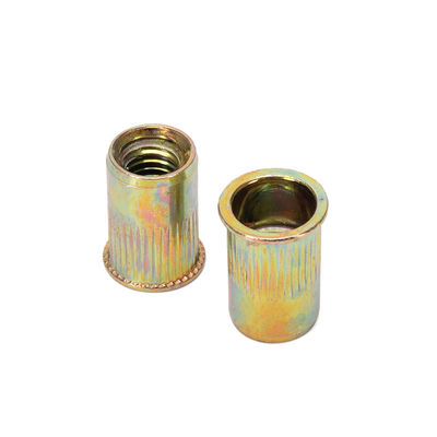 Sample Instock Steel Rivnut Round Body Flat Head Rivet Nut/Metric Rivet Nut Carbon Steel Threaded Inserts Nut Zinc Plated