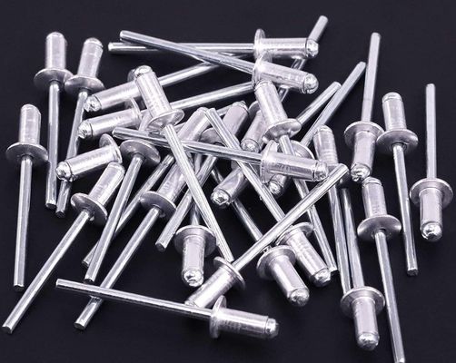 Flat Round Head Blind Rivet in Bright Stainless Steel Finish for Durable Fastening Requirements using Pull Rivet