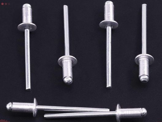 Flat Round Head Blind Rivet in Bright Stainless Steel Finish for Durable Fastening Requirements using Pull Rivet