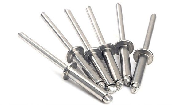 Flat Round Head Blind Rivet in Bright Stainless Steel Finish for Durable Fastening Requirements using Pull Rivet