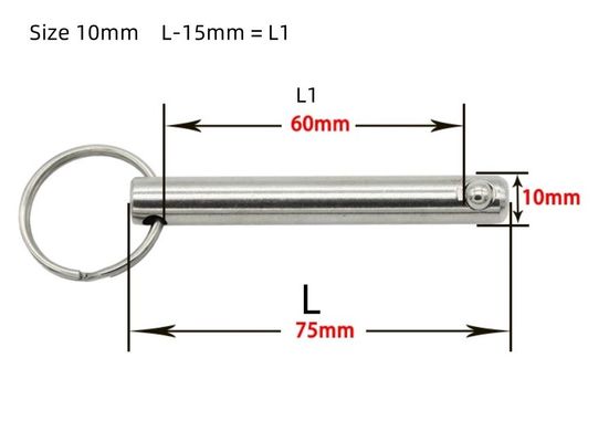 Air Shipping Silver Stainless Steel Quick Release Pin for Bimini Top Corrosion Resistant
