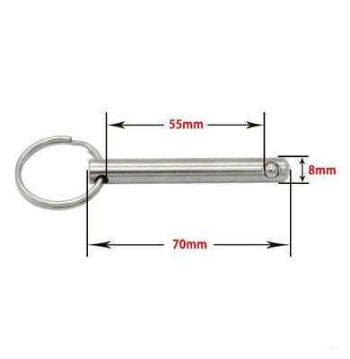 Air Shipping Silver Stainless Steel Quick Release Pin for Bimini Top Corrosion Resistant