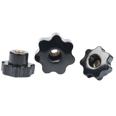 Chrome Plated Oil Gas Plastic Knurled Clamping Nuts Knob Handle Star Knob Assortment Kit M4/M6/M8/M10 Threaded Hand Knob
