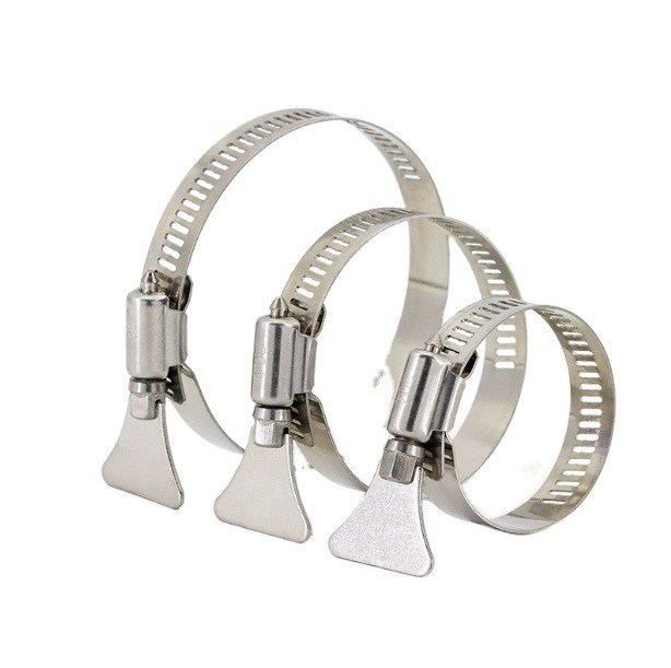 Instock Stainless Steel Butterfly Handle Hose Clamp for Pipe Clamps Type and Customized Support Metric Measurement System