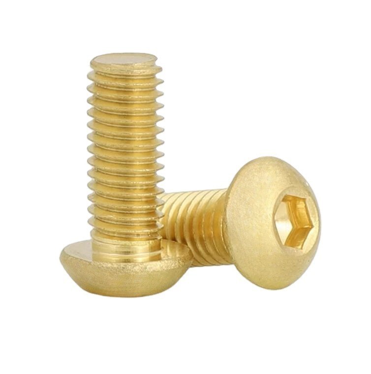 ISO Certified M4 M5 M6 M8 Stainless Steel Button Head Hex Drive Screws for Industrial Machinery Manufacturing Line