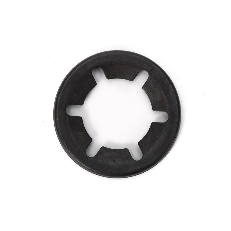 Plain Finish M3-M6 Stainless Steel/Spring Steel Black Inner Star Lock Clips Washer Plum Clamp Retaining Starlock Washer for Shaft