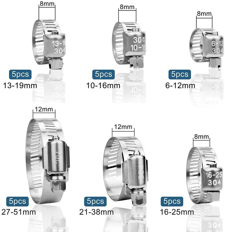 Metric Measurement System Customized Support German Stainless Steel Hose Clamp and Throat Clamp for Heavy Industry Automatic