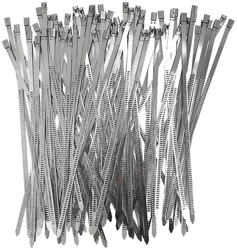 304 Stainless Steel Cable Ties Wrap Coated Self Locking Metal Zip Ties 9.8inch for Advanced and Customized Solutions