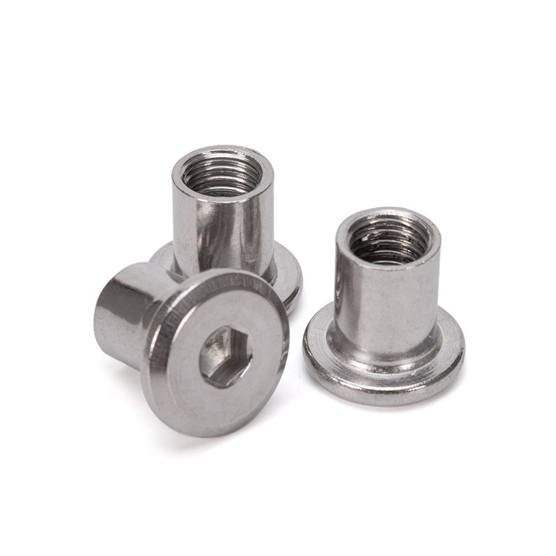Metric Measurement System Zinc Plated 304 Stainless Steel Nut Cross Flat Head Joint Connecting Cap Nut for Shelves M6 M8