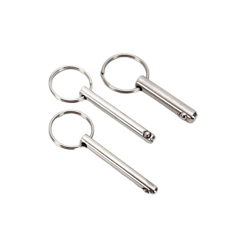 5mm*40mm Stainless Steel Quick Release Ball Lock Pin Hitch Pin Silver Longer Life TiCN Finish for Versatile Applications