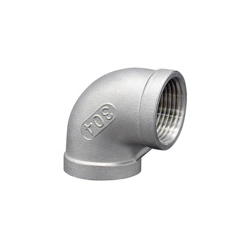 Stainless Steel Threaded Sanitary Pipe Fittings Union Elbow featuring Connection Nipple for Water Supply Plumbing Connection