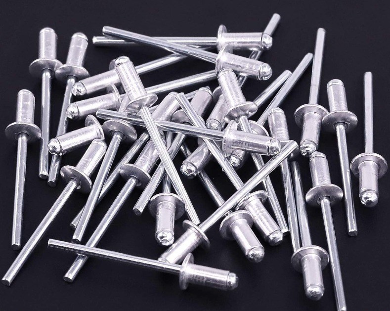 Flat Round Head Blind Rivet in Bright Stainless Steel Finish for Durable Fastening Requirements using Pull Rivet